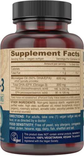Foto 3 | Suplemento Deva Vegan Omega-3 Dha Epa 300 Mg 90 Cápsulas Blandas - Venta Internacional.