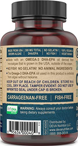 Foto 5 pulgar | Suplemento Deva Vegan Omega-3 Dha Epa 300 Mg 90 Cápsulas Blandas - Venta Internacional.