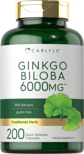 Suplemento Carlyle Ginkgo Biloba 6000 Mg 200 Cápsulas - Venta Internacional.