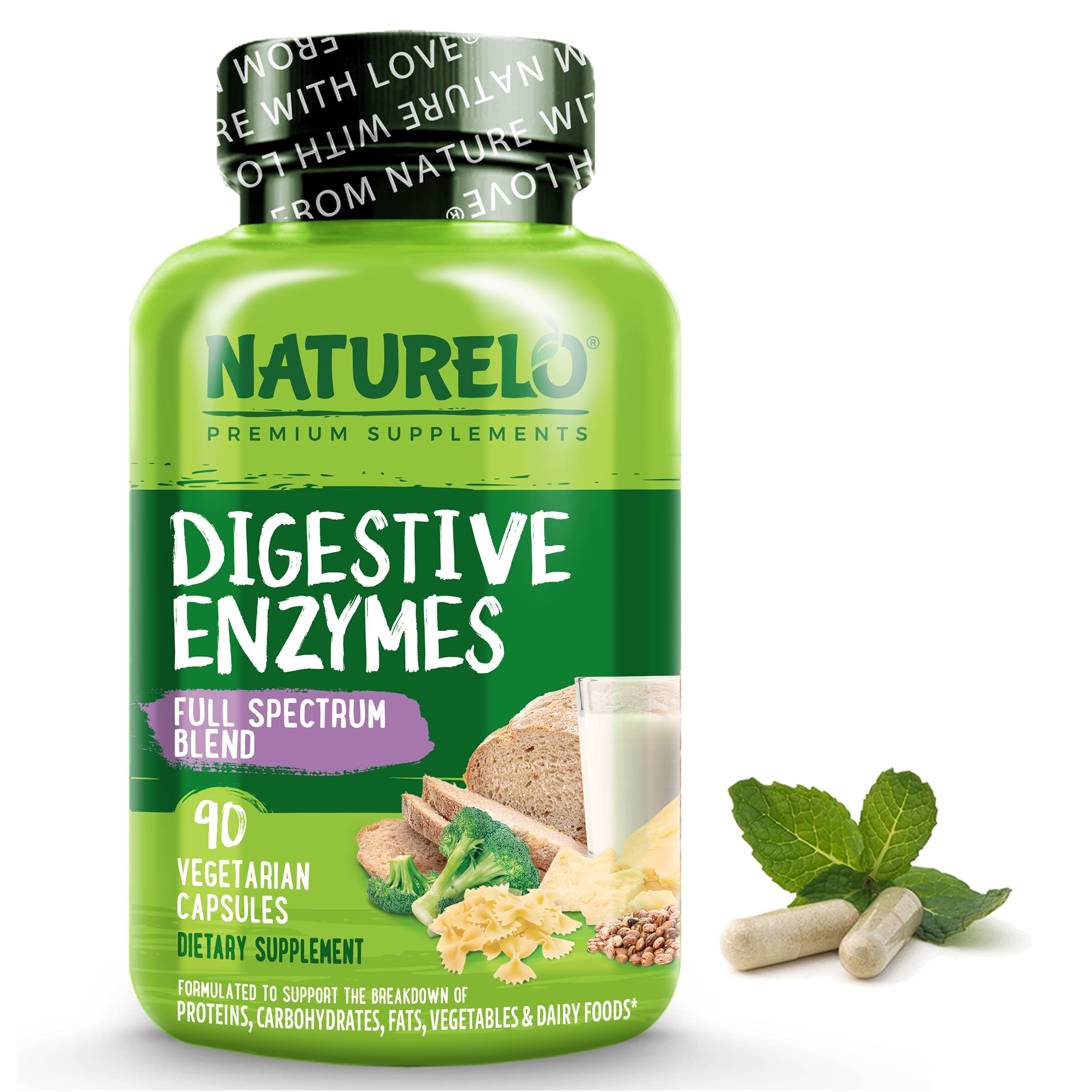 Enzimas Digestivas Naturelo Full Spectrum Support Vegan - Venta Internacional.