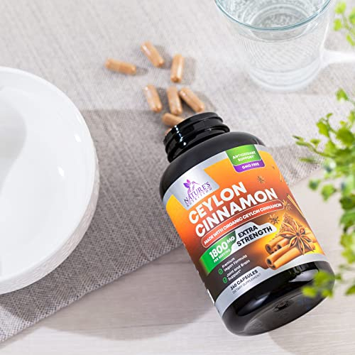Foto 7 | Suplemento Nature's Nutrition, Canela De Ceilán, 1800 Mg, 240 Cápsulas - Venta Internacional.