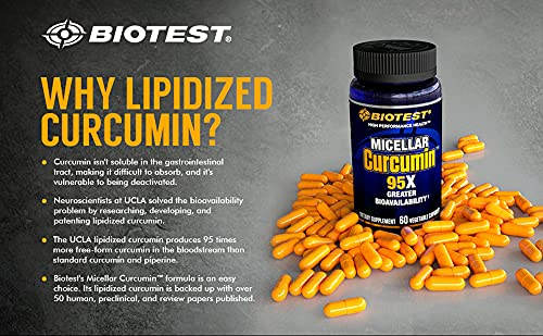 Foto 7 pulgar | Suplemento Biotest De Curcumina Micelar, 60 Cápsulas, 2 Meses - Venta Internacional.