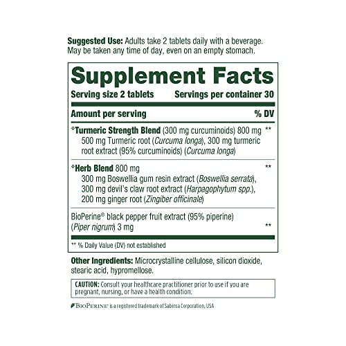 Foto 3 pulgar | Suplemento Megafood Turmeric Strength For Joint 60 Comprimidos - Venta Internacional.