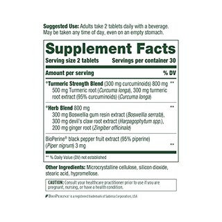 Foto 2 | Suplemento Megafood Turmeric Strength For Joint 60 Comprimidos - Venta Internacional.