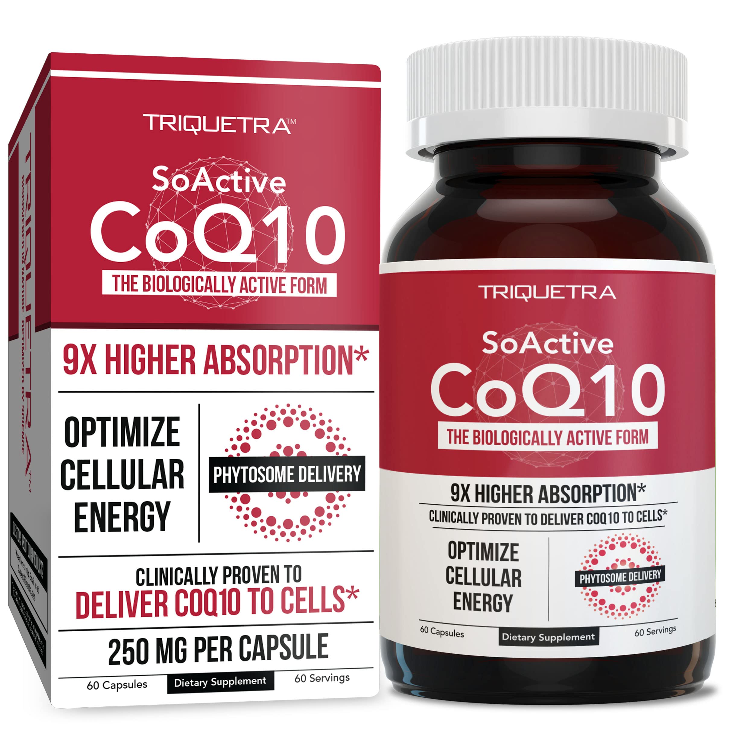 Foto 2 pulgar | Suplemento Soactive Coq10  De Triquetra Health, 250 Mg - Venta Internacional.