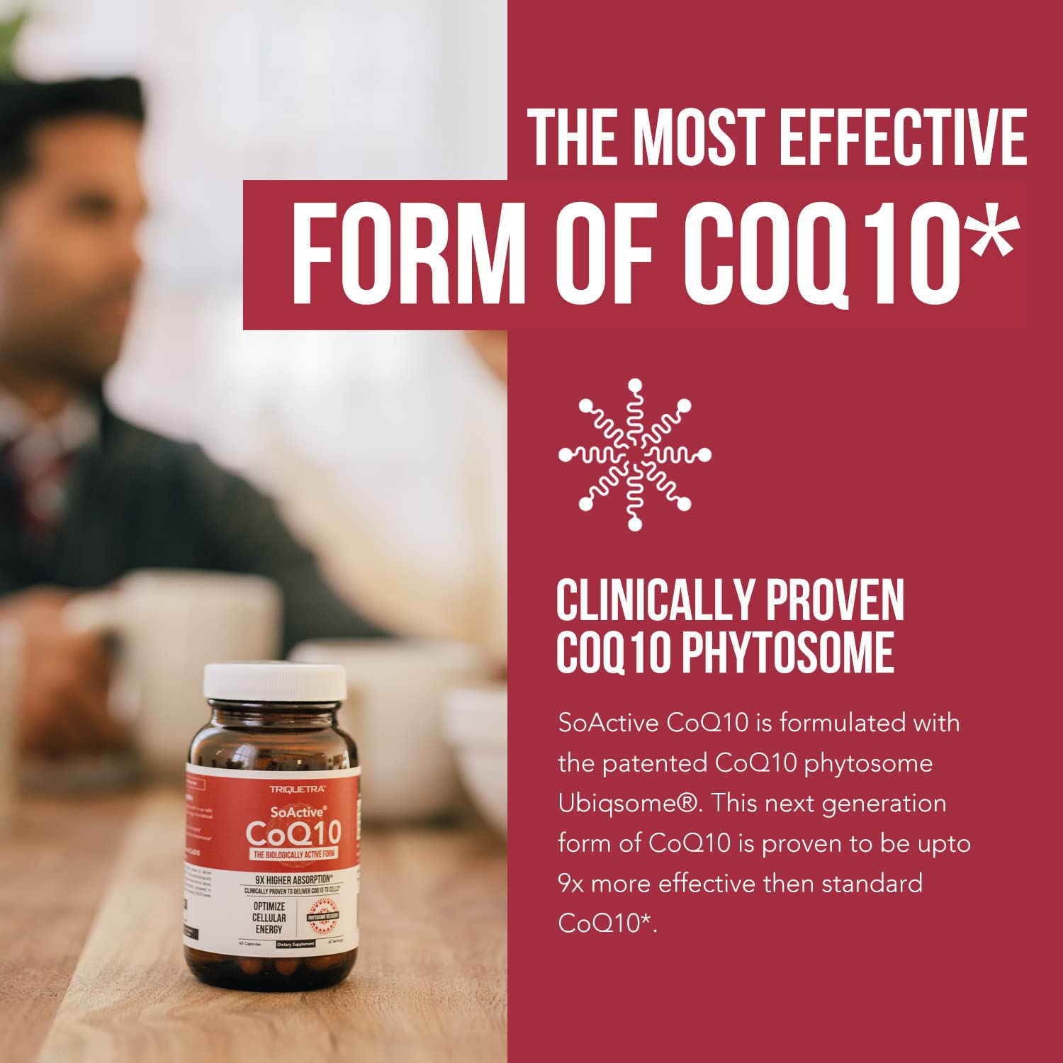 Foto 2 | Suplemento Soactive Coq10  De Triquetra Health, 250 Mg - Venta Internacional.