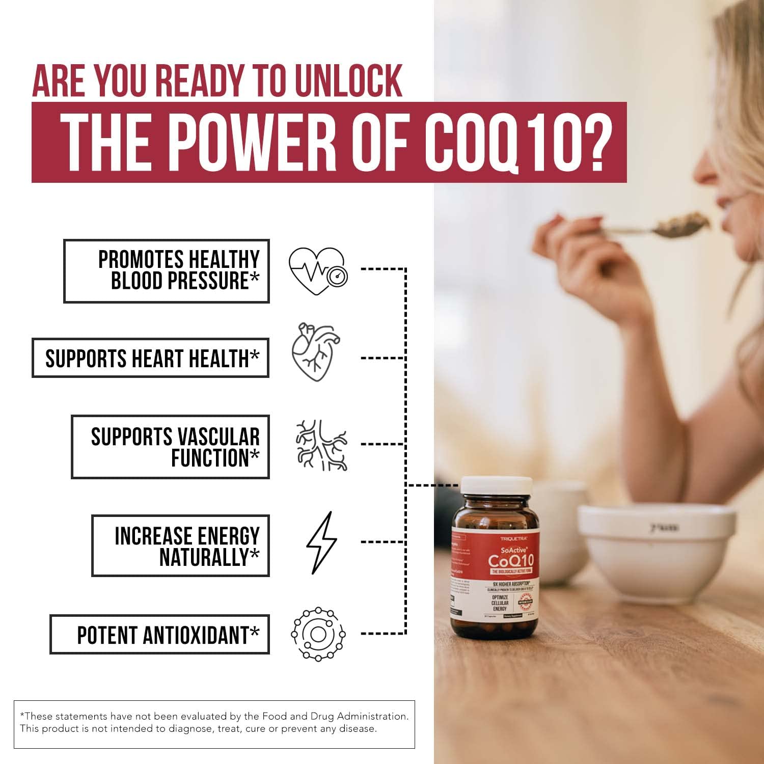 Foto 7 pulgar | Suplemento Soactive Coq10  De Triquetra Health, 250 Mg - Venta Internacional.