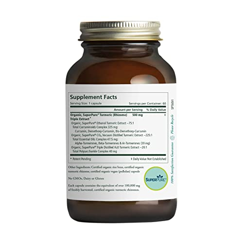 Foto 3 pulgar | Suplemento De Extracto De Cúrcuma Superpure De Pure Synergy 60 Cápsulas - Venta Internacional.