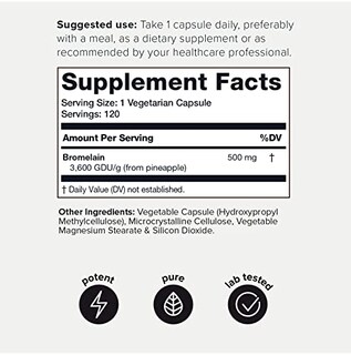Foto 2 | Suplemento Toniiq Bromelain Ultra High Strength 500 Mg 120 Ca - Venta Internacional.