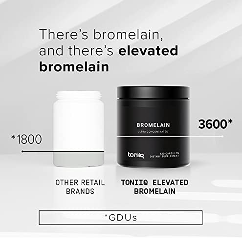 Foto 5 pulgar | Suplemento Toniiq Bromelain Ultra High Strength 500 Mg 120 Ca - Venta Internacional.