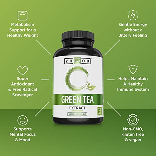 Foto 5 pulgar | Suplemento De Extracto De Té Verde Zhou Con Egcg 120 Cápsulas - Venta Internacional.