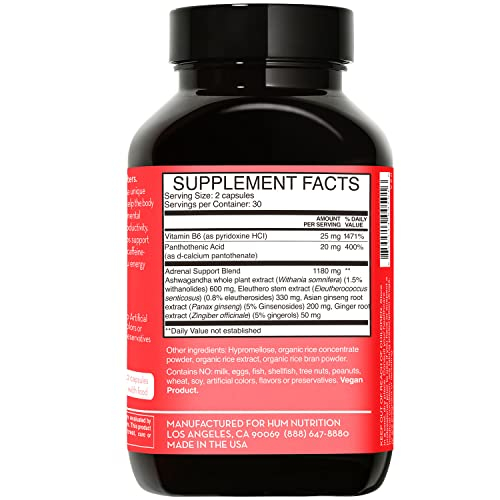 Foto 3 pulgar | Suplemento Hum Uber Energy Adrenal & Energy Support 60 Cápsulas - Venta Internacional.