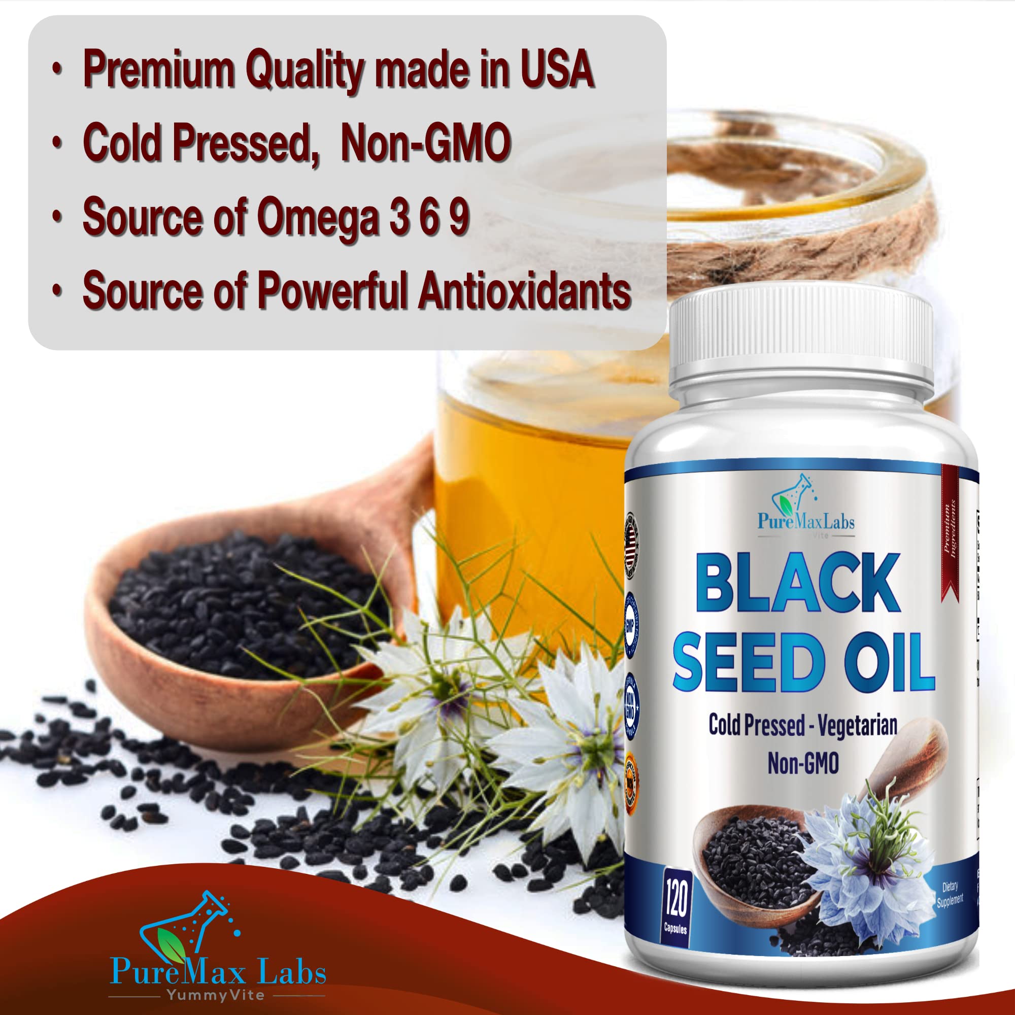 Foto 4 pulgar | Suplemento Yummyvite De Aceite De Semillas Negras Prensado En Frío, 120 Cápsulas - Venta Internacional.