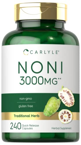 Suplemento Carlyle Noni En Cápsulas De 3000 Mg, 240 Unidades, Sin Ogm - Venta Internacional.