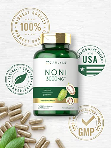 Foto 5 | Suplemento Carlyle Noni En Cápsulas De 3000 Mg, 240 Unidades, Sin Ogm - Venta Internacional.
