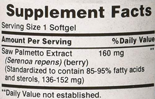 Foto 6 pulgar | Suplemento De Extracto De Palma Enana Americana Puritan's Pride, 160 Mg, 60 Sof - Venta Internacional.