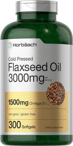 Foto 2 pulgar | Suplemento Horbäach, Cápsulas Blandas De Aceite De Linaza, 3000 Mg, 300 Unidades - Venta Internacional.