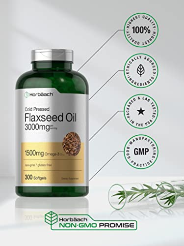 Foto 5 | Suplemento Horbäach, Cápsulas Blandas De Aceite De Linaza, 3000 Mg, 300 Unidades - Venta Internacional.