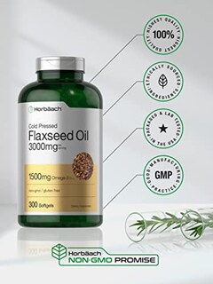 Foto 5 | Suplemento Horbäach, Cápsulas Blandas De Aceite De Linaza, 3000 Mg, 300 Unidades - Venta Internacional.