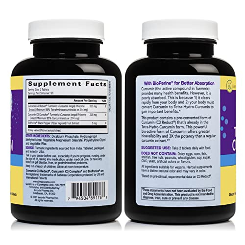 Foto 3 pulgar | Suplemento Innovixlabs, Curcumina Y Cúrcuma, 100 Tabletas - Venta Internacional.
