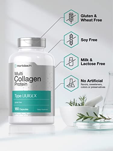 Foto 4 | Suplemento De Proteína De Colágeno Horbaach 180 Cápsulas 2000 Mg - Venta Internacional.