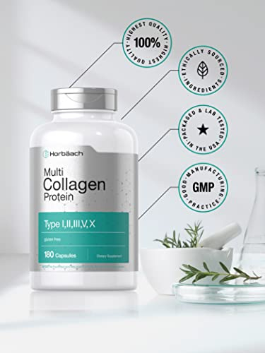 Foto 6 pulgar | Suplemento De Proteína De Colágeno Horbaach 180 Cápsulas 2000 Mg - Venta Internacional.