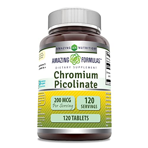 Foto 2 pulgar | Tabla De 200 Mcg De Picolinato De Cromo Supplement Amazing Formulas - Venta Internacional.