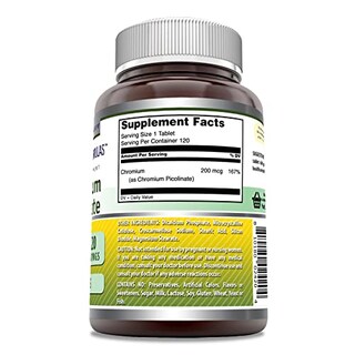 Foto 2 | Tabla De 200 Mcg De Picolinato De Cromo Supplement Amazing Formulas - Venta Internacional.