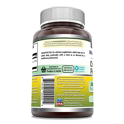 Foto 4 pulgar | Tabla De 200 Mcg De Picolinato De Cromo Supplement Amazing Formulas - Venta Internacional.