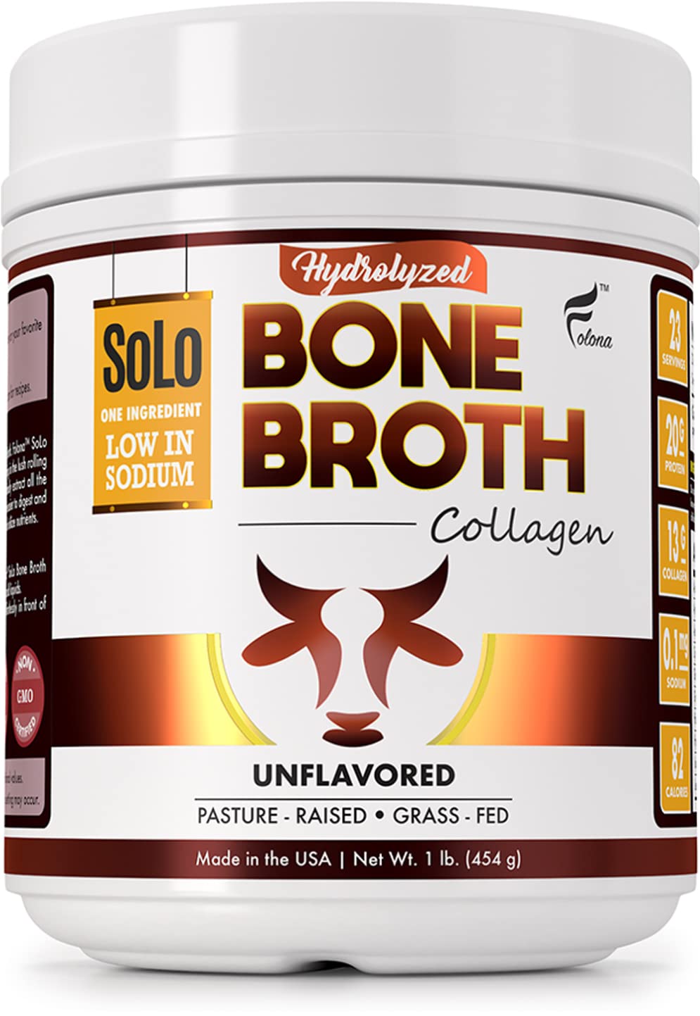 Caldo De Huesos En Polvo Folona Solo Con Bajo Contenido De Sodio 300 G - Venta Internacional.