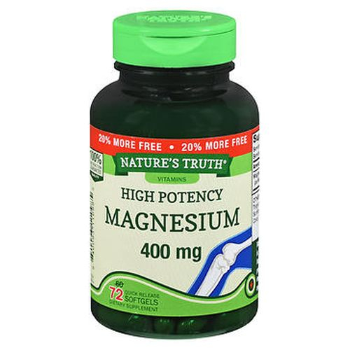 Suplemento Nature's Truth Magnesio 400 Mg 72 Cápsulas Blandas - Venta Internacional.