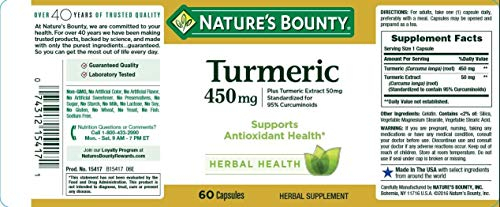Foto 3 pulgar | Suplemento De Curcumina De Cúrcuma Nature's Bounty 60 Cápsulas - Venta Internacional.