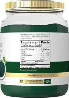 Foto 2 | Suplemento De Espirulina En Polvo Carlyle, 1 Kg De Algas Verdiazules - Venta Internacional.