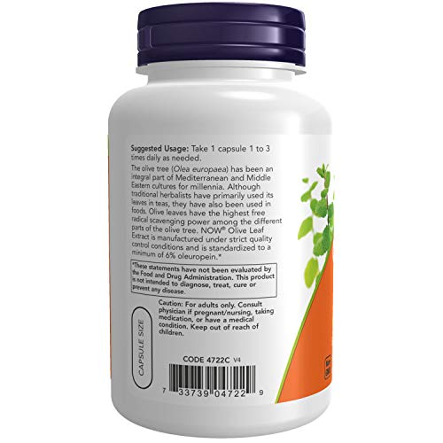 Foto 4 pulgar | Suplemento Now Extracto De Hoja De Olivo, 500 Mg, 120 Cápsulas Vegetales - Venta Internacional.