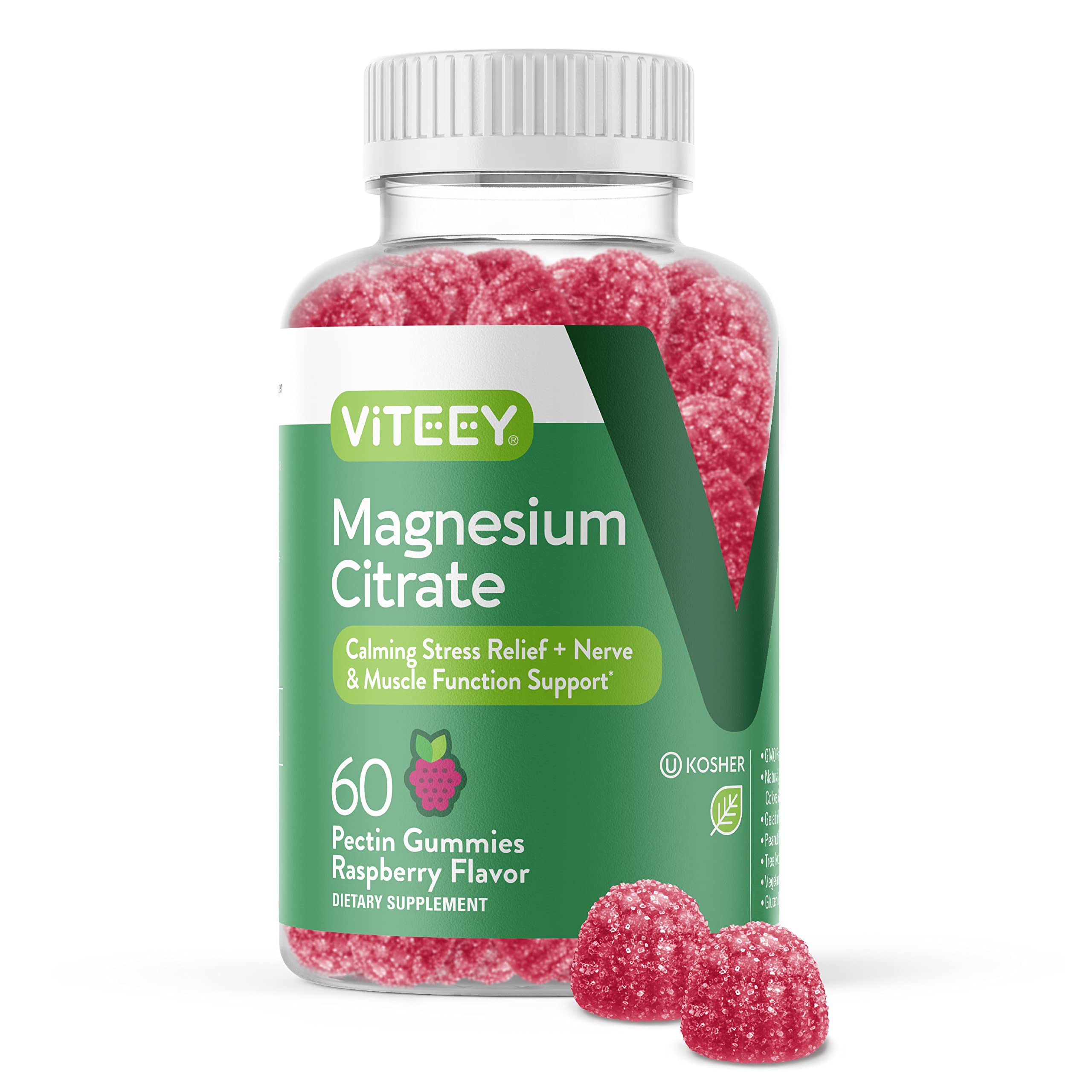 Suplemento Viteey En Gomitas De Citrato De Magnesio, 66 Mg, 60 Gomitas - Venta Internacional.