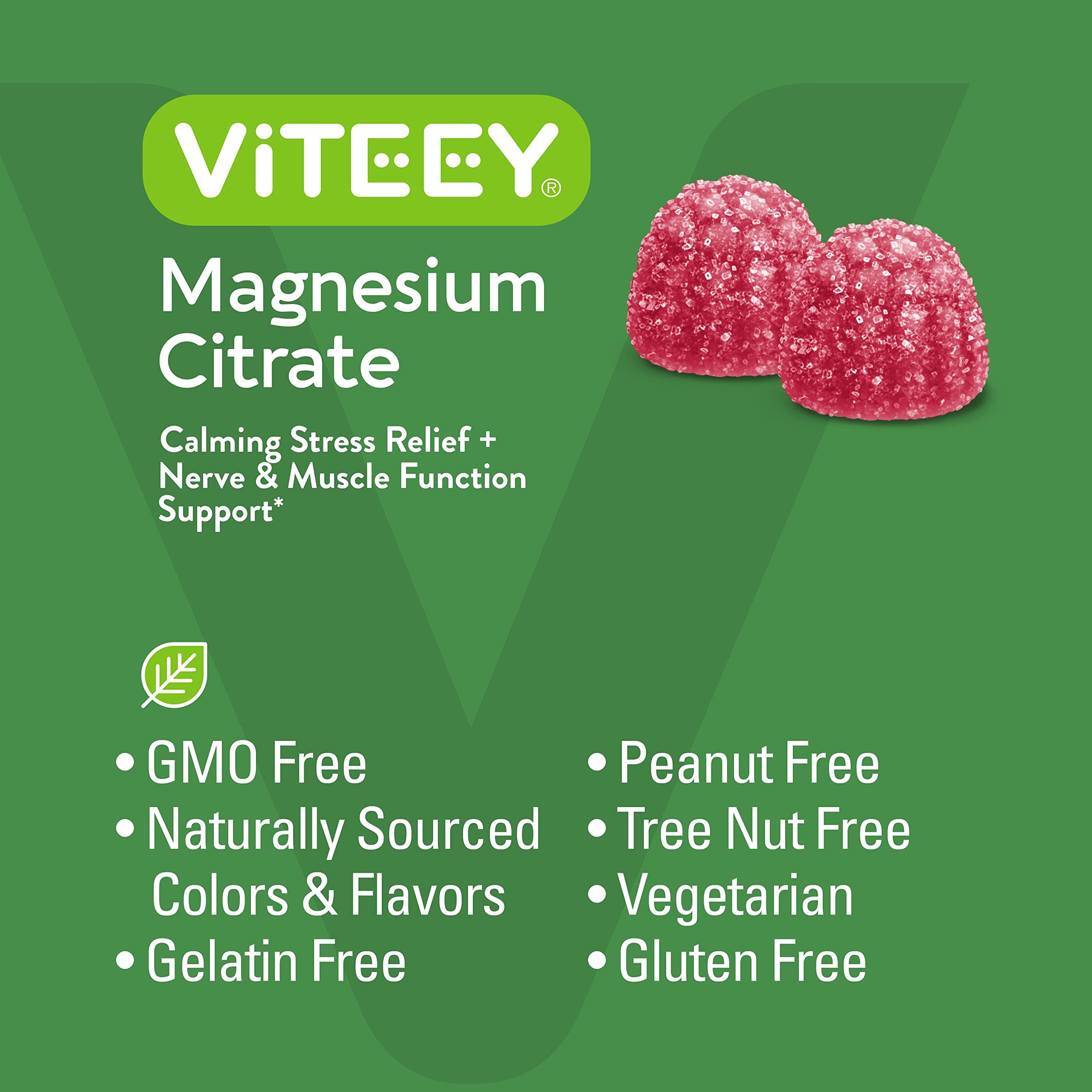 Foto 6 pulgar | Suplemento Viteey En Gomitas De Citrato De Magnesio, 66 Mg, 60 Gomitas - Venta Internacional.