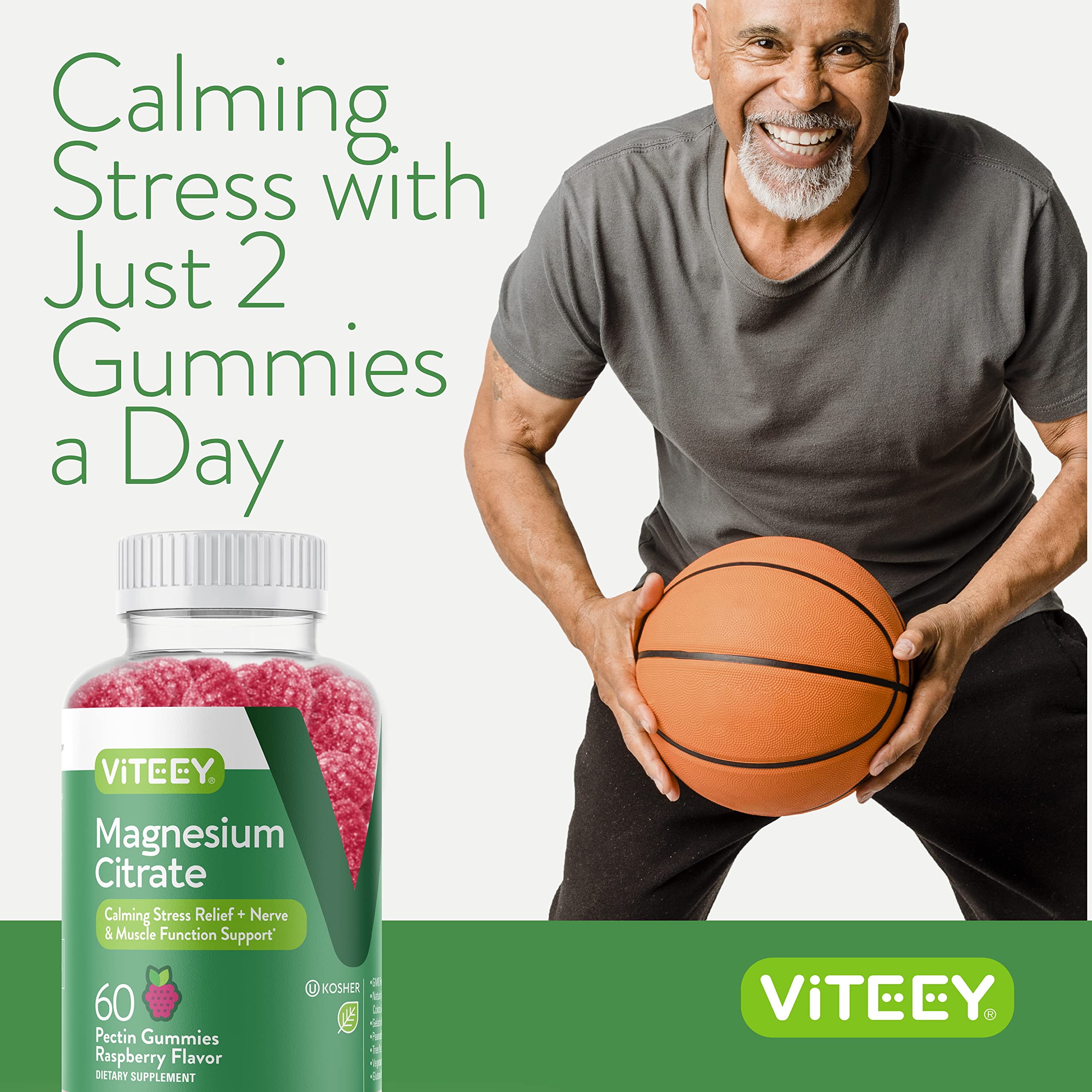 Foto 6 | Suplemento Viteey En Gomitas De Citrato De Magnesio, 66 Mg, 60 Gomitas - Venta Internacional.