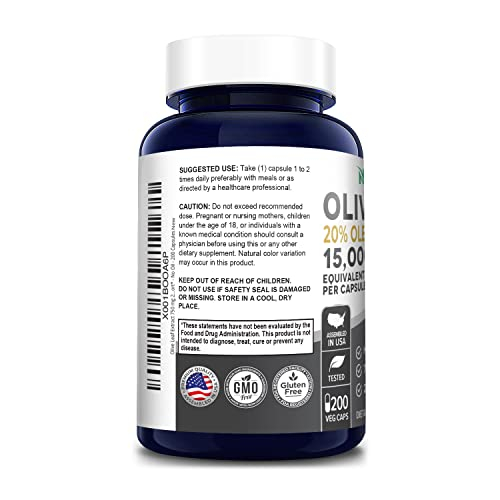 Foto 4 pulgar | Suplemento De Extracto De Hoja De Olivo Nusapure, 1500 Mg, 20% De Oleuropei - Venta Internacional.