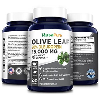 Foto 4 | Suplemento De Extracto De Hoja De Olivo Nusapure, 1500 Mg, 20% De Oleuropei - Venta Internacional.