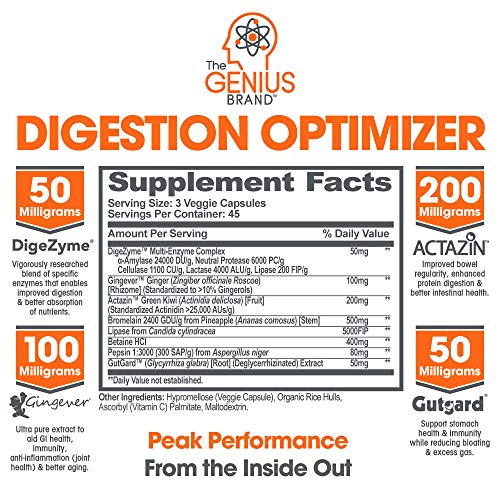 Foto 3 pulgar | Suplemento The Genius Brand Genius Digestive Enzymes 135 Cápsulas - Venta Internacional.