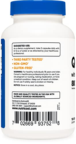 Foto 4 pulgar | Complemente La Quercetina Nutricost Con Bromelina 880 Mg/165 Mg - Venta Internacional.