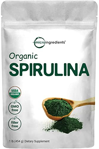 Foto 2 pulgar | Microingredientes De Espirulina Orgánica En Polvo, 454 G, 70% De Proteína - Venta Internacional.