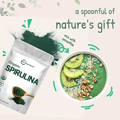 Foto 7 pulgar | Microingredientes De Espirulina Orgánica En Polvo, 454 G, 70% De Proteína - Venta Internacional.