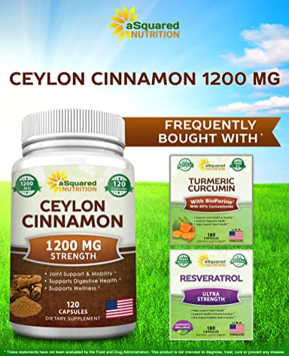 Foto 8 pulgar | Suplemento De Canela Natural De Ceilán De Squared Nutrition 1200 Mg - Venta Internacional.