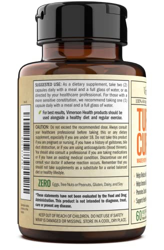 Foto 3 pulgar | Suplemento De Curcumina De Cúrcuma Orgánica Vimerson Health 1400 Mg - Venta Internacional.