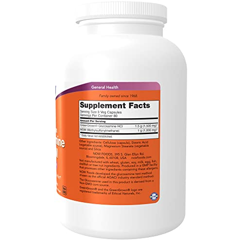 Foto 3 pulgar | Supplements Now Glucosamina Y Msm 240 Cápsulas Vegetarianas - Venta Internacional.