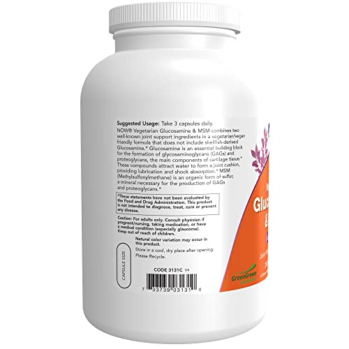 Foto 3 | Supplements Now Glucosamina Y Msm 240 Cápsulas Vegetarianas - Venta Internacional.