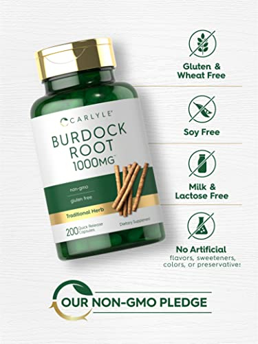Foto 5 pulgar | Suplemento Carlyle Burdock Root 1000 Mg 200 Cápsulas - Venta Internacional.