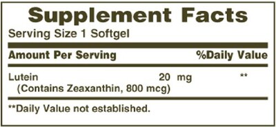 Foto 2 | Complementa La Luteína Nature's Bounty De 20 Mg Para La Salud Ocular, 40% So - Venta Internacional.