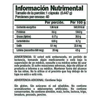 Foto 3 | Complementa La Luteína Nature's Bounty De 20 Mg Para La Salud Ocular, 40% So - Venta Internacional.